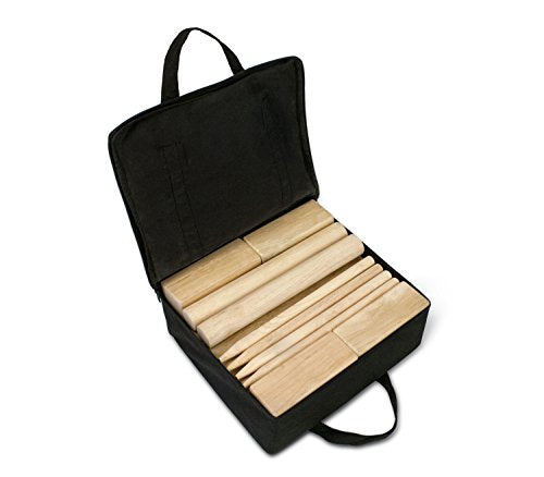 Yard Games Kubb Premium Size Outdoor Tossing Game with Carrying Case, Instructions, and Boundary Markers - Lucaneo