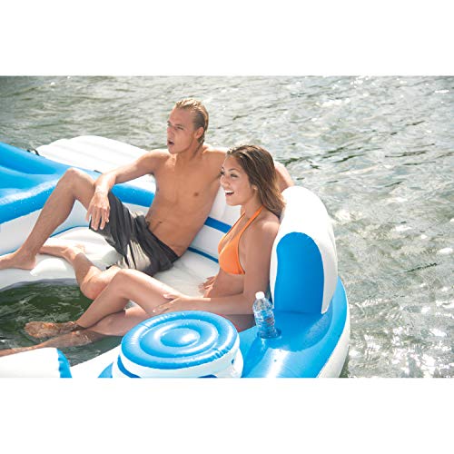 Intex 56299EP Splash 'N Chill Inflatable Island, 16.25 x 21 x 11.75 inches, Blue/White - Lucaneo