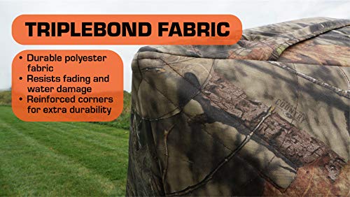 Rhino Blinds R150-MOC Tough 3 Person Outside Game Hunting Ground Blind, Mossy Oak Breakup Country Camouflage - Lucaneo