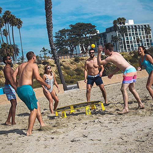 Spikeball Rookie Kit - 50% Larger Net and Ball - Played Outdoors, Indoors, Yard, Lawn, Beach - Designed for New Players - Lucaneo